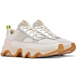 Sorel Women’s Kinetic Impact Wonder Lace Sneaker, Seasalt/Gum, Size: 10, EUC